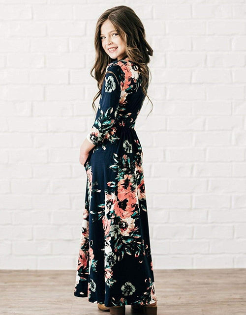 Load image into Gallery viewer, Girl Maxi Dress Floral Long Dresses with Pocket for Girls 6-12 Years
