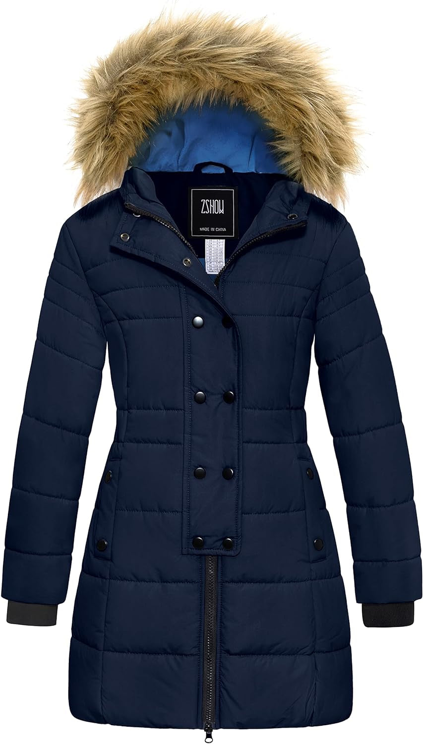 Girls' Long Winter Coat Parka Water Resistant Warm Puffer Jacket