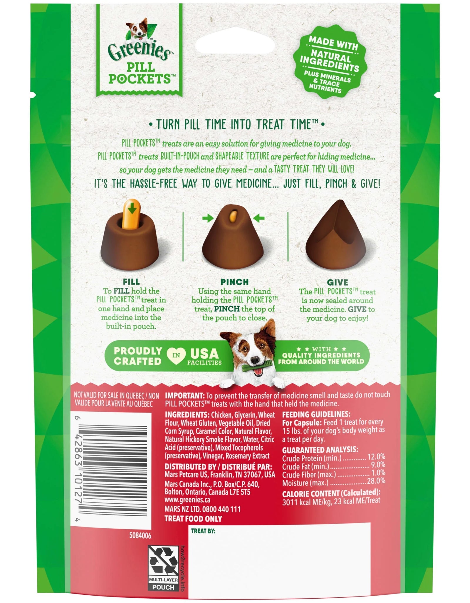 Pill Pockets for Dogs Hickory Smoke Large, Capsule Size Soft Dog Treats, 7.9 Oz (30 Pk)