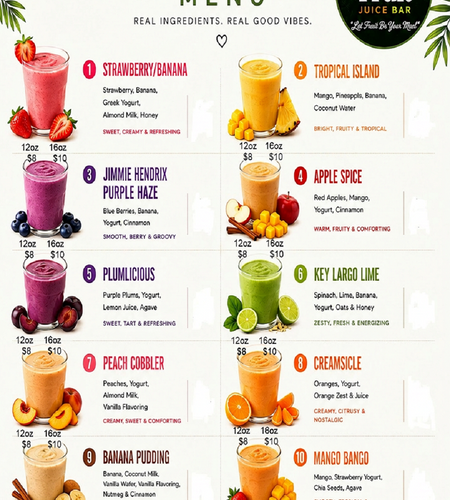 Juicy Fruit Juice Bar Smoothies & Cold Press Beverages