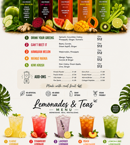 Juicy Fruit Juice Bar Smoothies & Cold Press Beverages