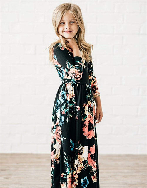 Load image into Gallery viewer, Girl Maxi Dress Floral Long Dresses with Pocket for Girls 6-12 Years
