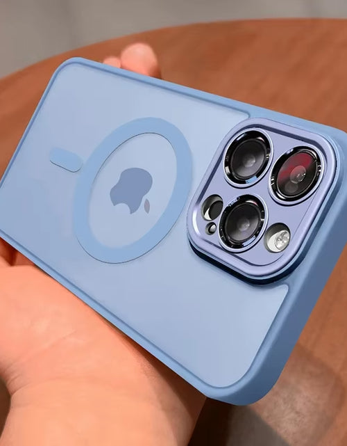 Load image into Gallery viewer, Magnetic Luxury Lens Protector Matte Translucent Case for Iphone 17 16 15 14 13 12 11 Pro Max for Magsafe Wireless Charger Cover
