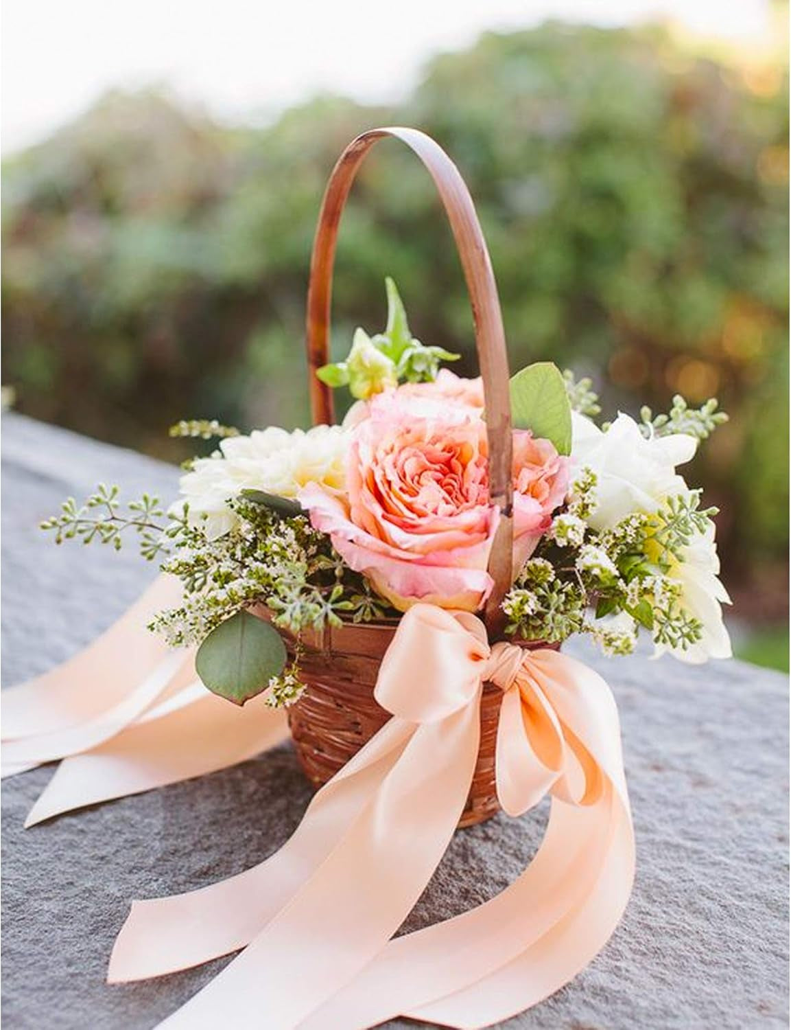 1-1/2 Inches Wide Double Faced Polyester Peach Satin Ribbon Continuous Ribbon- 25 Yard, Perfect for Wedding, Gift Wrapping, Bow Making & Other Projects