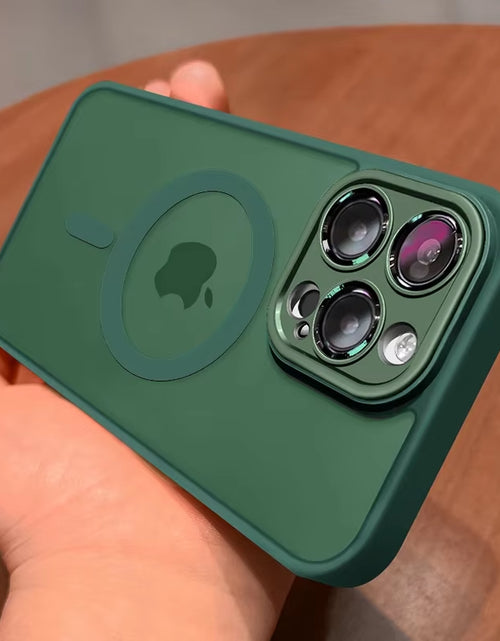 Load image into Gallery viewer, Magnetic Luxury Lens Protector Matte Translucent Case for Iphone 17 16 15 14 13 12 11 Pro Max for Magsafe Wireless Charger Cover
