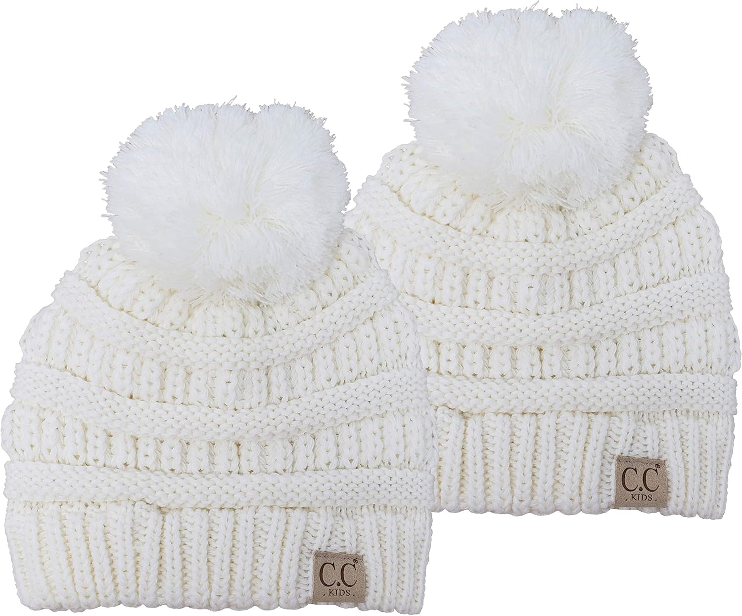 Kids Beanie Baby Toddler Cable Knit Children’S Pom Winter Hat